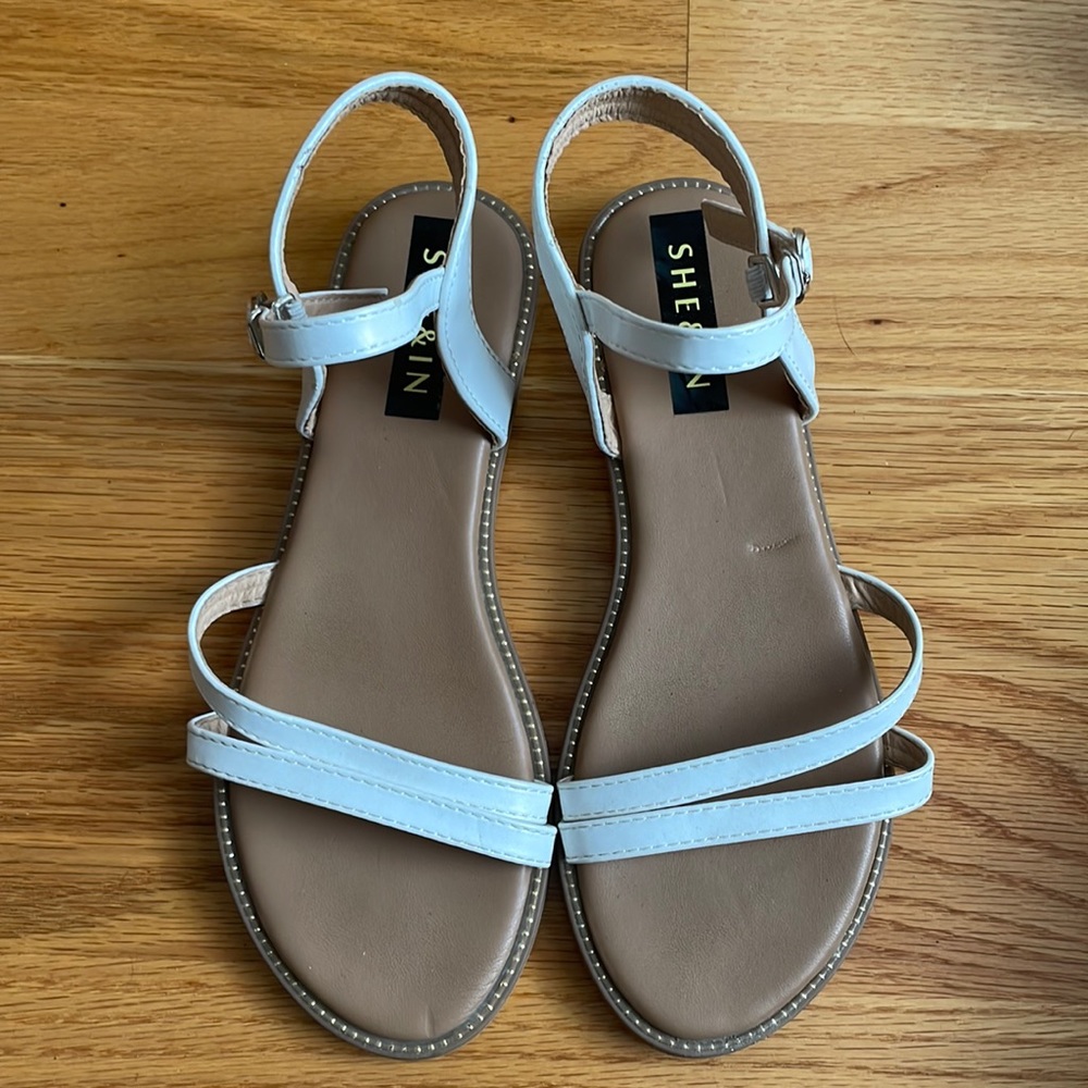 White sandals